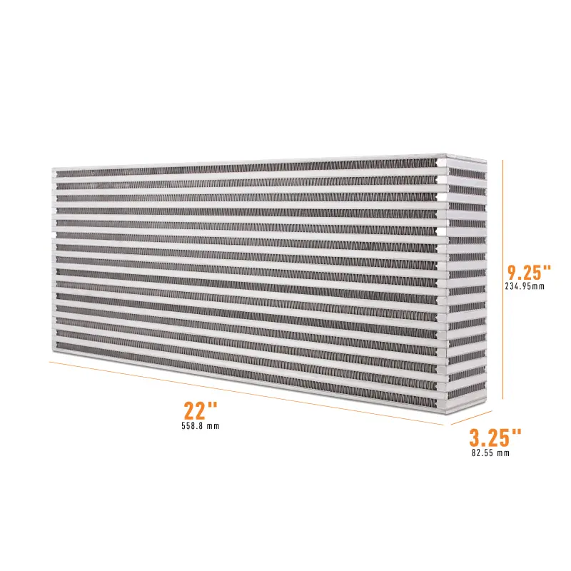 Mishimoto Universal Air-To-Air Intercooler Core – 22” X 9.25” X 3.25” Dimensions 1