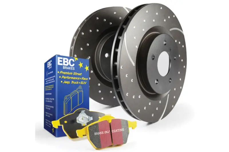 Ebc S5 High-Performance Brake Kit — Yellowstuff Race-Derived Pads And Gd Slotted Rotors 1