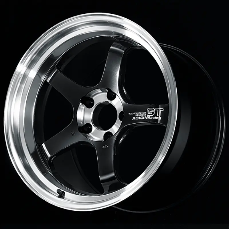 Advan Gt Beyond-R Forged Wheel – 18X9.5", +12Mm Offset, 5X114.3, 73Mm Bore, Diamond Cut Face With Dark Platinum Black Rim 1