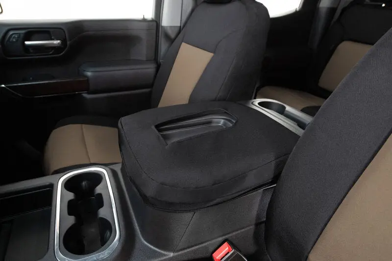 Covercraft Endura Precisionfit Seat Covers For 2021–2024 Jeep Grand Cherokee – Second Row, Tan/Black 1