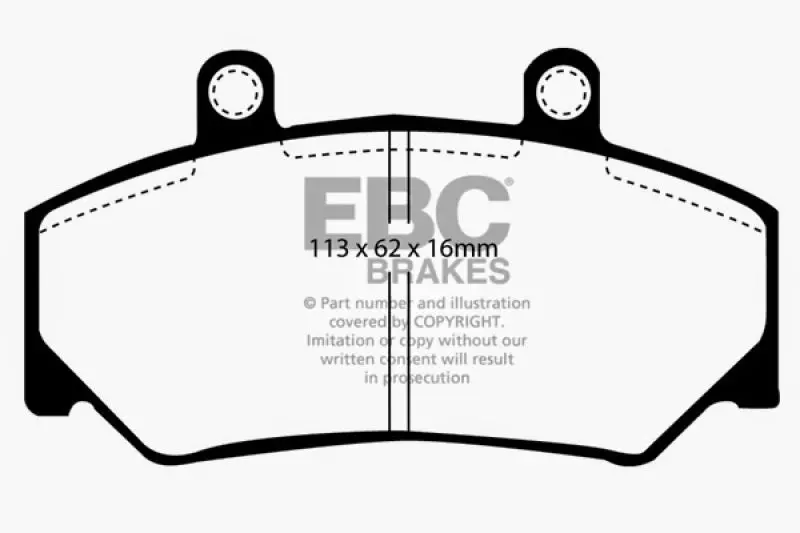 Ebc Greenstuff Front Brake Pads For 1985–1993 Volvo 740 With 2.1L B21 Engine 1