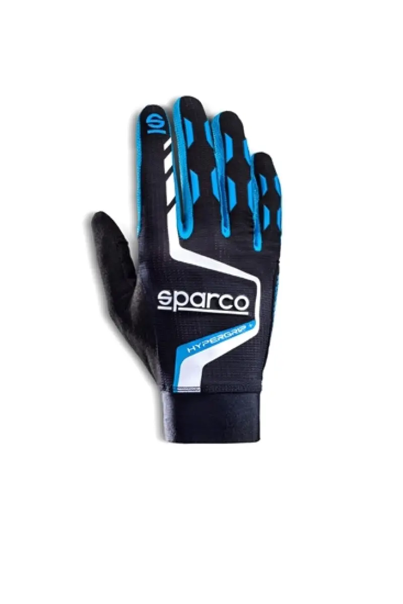 Sparco Hypergrip+ Racing Gloves – Black/Blue, Size 09 1