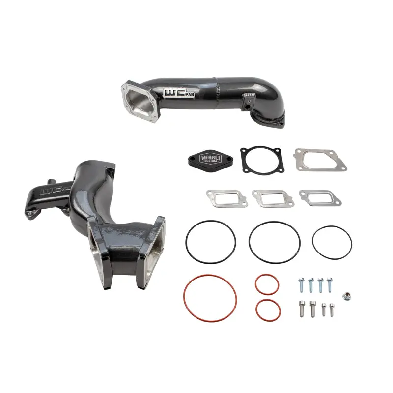 Wehrli High-Flow Y-Bridge Kit For 2011–2016 Chevrolet Lml Duramax 6.6L – Flat Black Finish 1