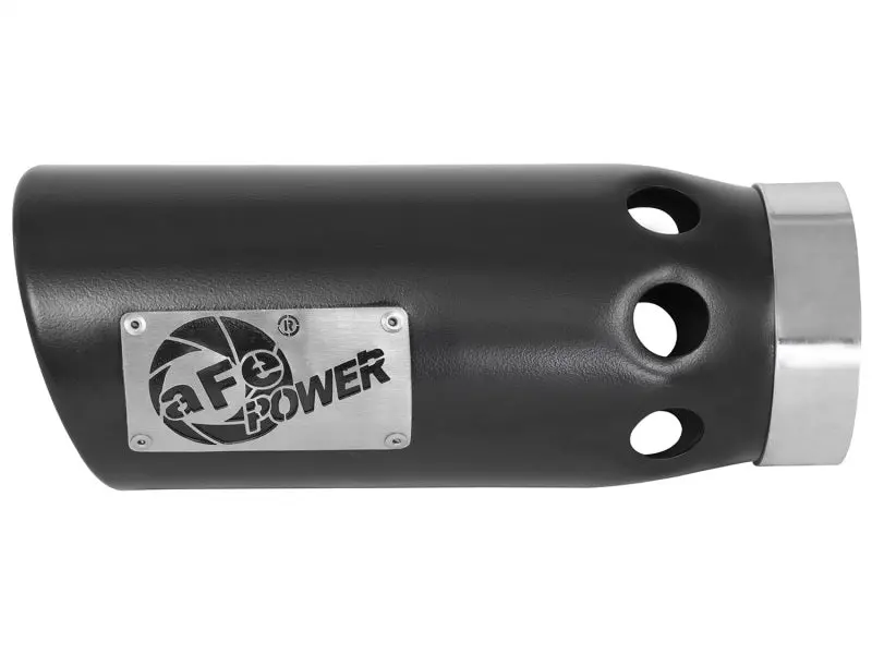Afe Power Intercooled Exhaust Tip — 4" Inlet × 5" Outlet × 12" Length, Clamp-On, Stainless Steel, Matte Black 1