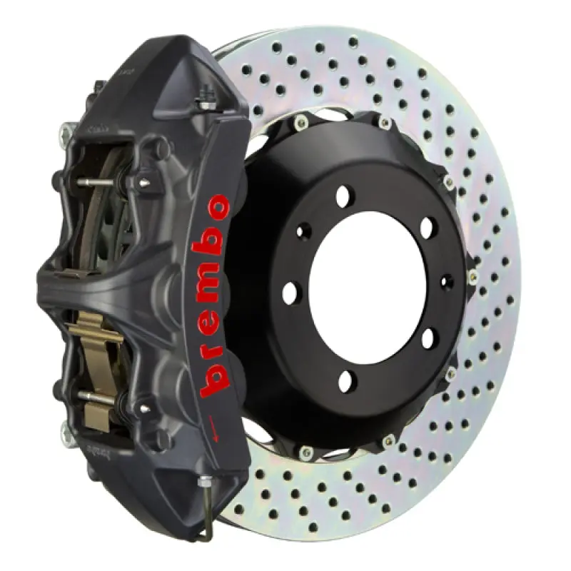 Brembo Gt Sport Big Brake Kit For 2012–2016 Porsche 987 Boxster / Cayman Gts – Front, 380X32Mm Drilled Rotors, 6-Piston Calipers 1